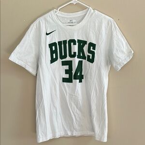 Nike Bucks #34 White T-Shirt